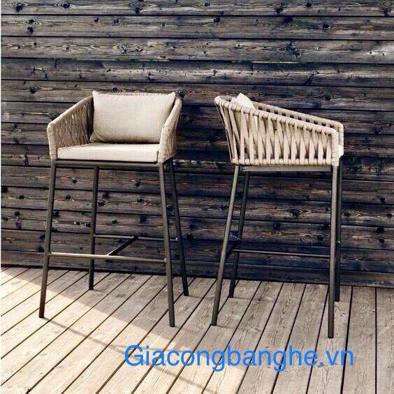ghế bar đan dây dù