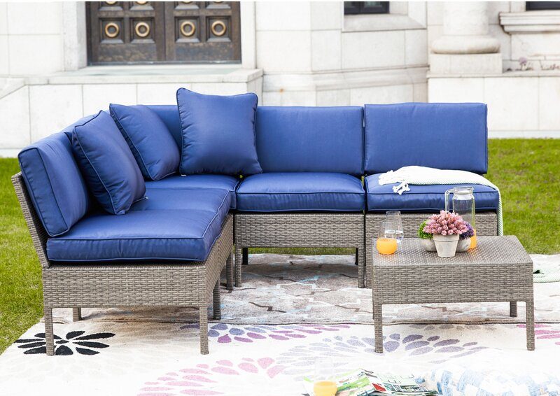 Bộ bàn ghế sofa đan mây ngoài trời