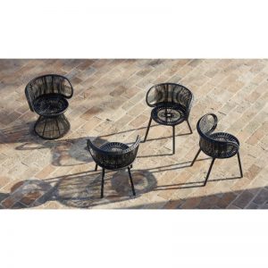 ghế đan dây nhựa giả mây