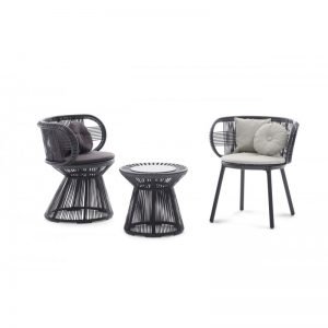 ghế đan dây nhựa giả mây