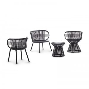 ghế đan dây nhựa giả mây