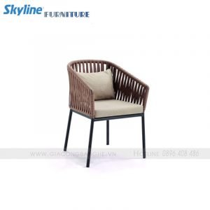 bộ bàn ghế đan mây ngoài trời