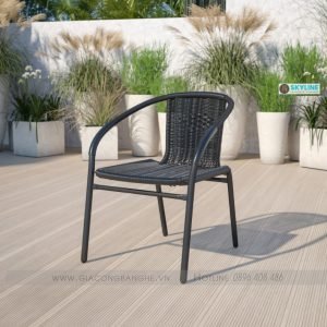Ghế xếp nhà hàng trong nhà-ngoài trời mây đen