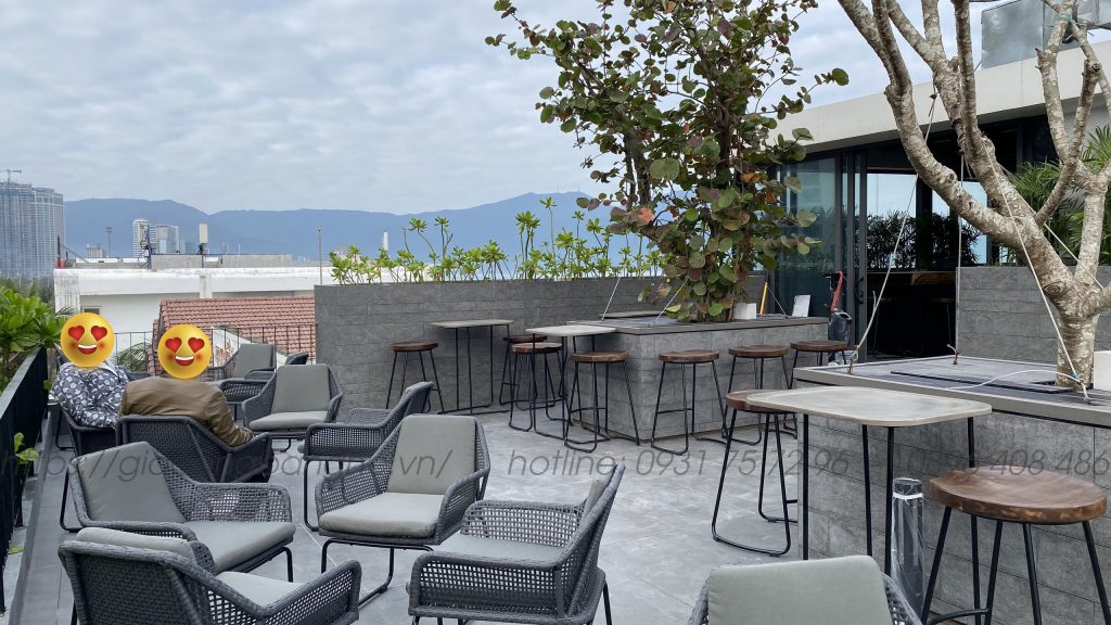 bàn ghế giả mây