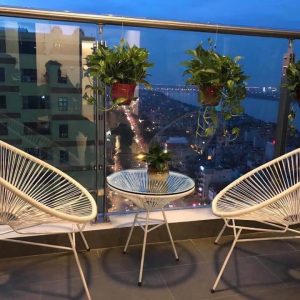 bàn ghế ban công mây nhựa