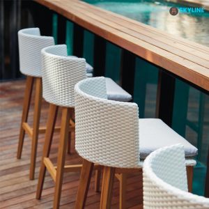 ghế bar đan mây