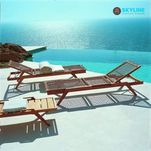 ghế tắm nắng bằng gỗ