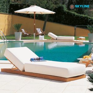 giường tắm nắng bằng gỗ