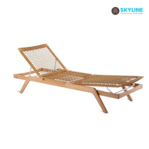 giường tắm nắng bằng gỗ có chân png