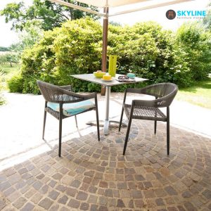 ghế ăn mây nhựa ngoài trời