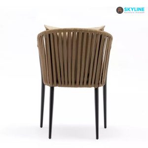 mặt sau ghế ăn đan dây dù