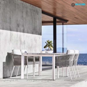 bộ bàn ghế ăn sân hiên