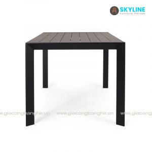 bàn nhôm sơn màu đen