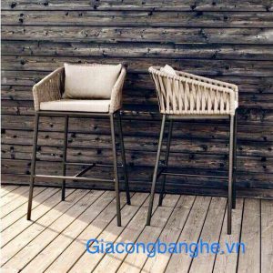 ghế bar đan mây