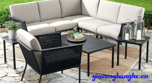 bộ bàn ghế sofa đan mây
