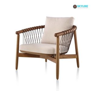 ghế armchair khung gỗ