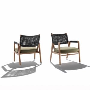 bàn ghế ngoài trời đan dây