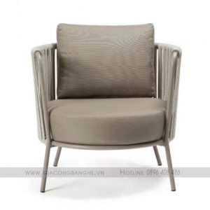 ghế bành sân vườn đan dây dù