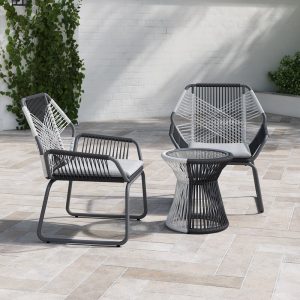 bàn ghế ngoài trời có nệm và gối