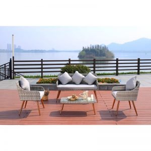 bàn ghế mây ngoài trời