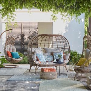 bàn ghế mây nhân tạo ngoài trời cao cấp