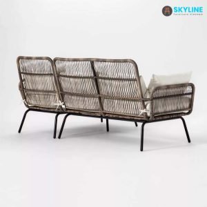 sofa mây nhựa ngoài trời