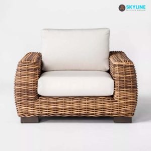 ghế armchair mây nhựa ngoài trời