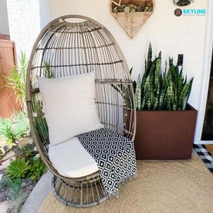 ghế thư giãn đan mây nhân tạo