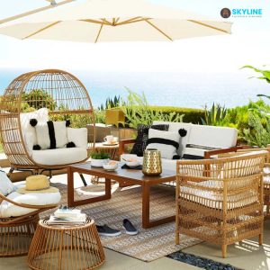 ghế trứng giả mây