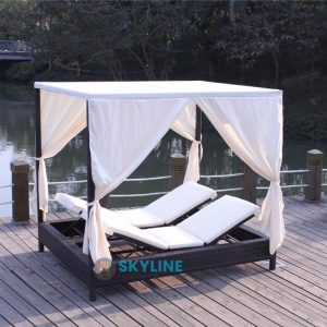 giường tắm nắng có rèm che