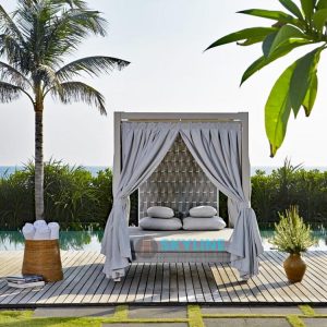 giường tắm nắng đan mây nhựa