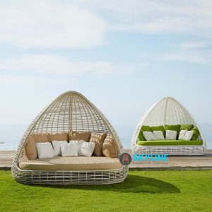 giường tắm nắng đan mây nhựa