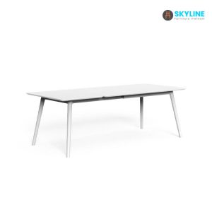 bàn ăn ngoài trời màu trắng