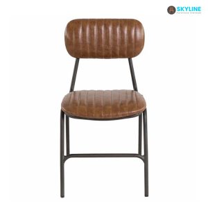 ghế ăn bọc da màu nâu