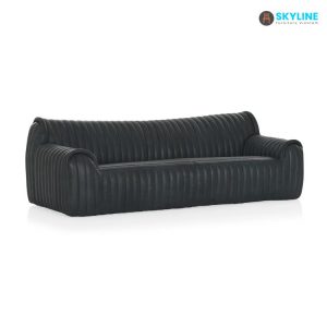sofa da màu đen png