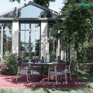 ghế ăn đan dây dù