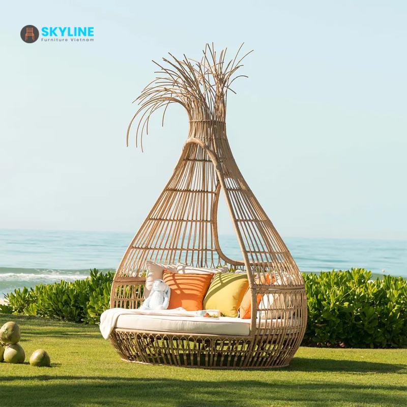 GIƯỜNG TẮM NẮNG BÃI BIỂN ĐAN MÂY