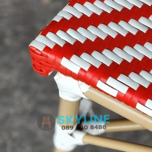 Ghế nhựa giả mây cafe ngoài trời